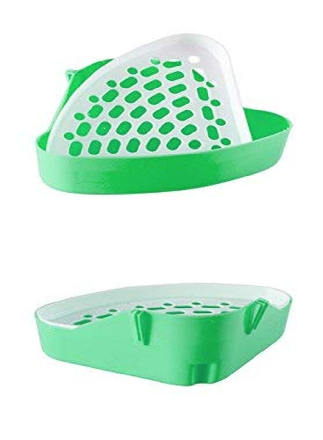Sage Square Jumbo Size Litter Tray Cum Potty Training for Rabbit/Guinea Pig/Ferret (Green) - Image 4